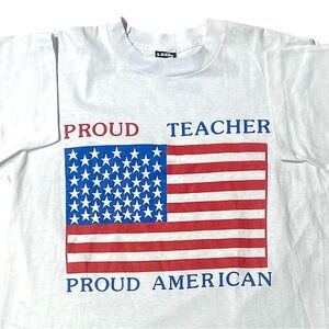 PROUD AMERICAN 90s SINGLE STITCH XL WHITE TEE